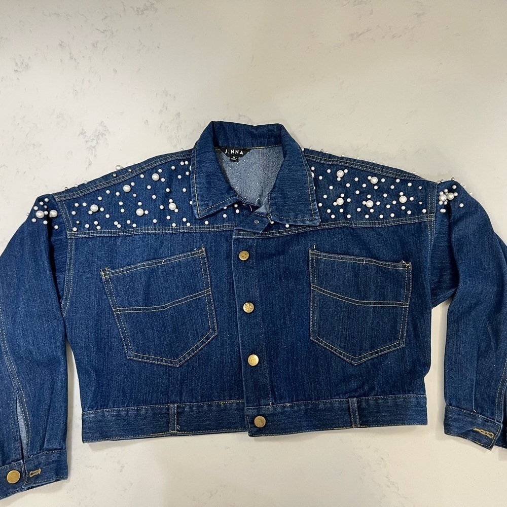J. NNA Denim Jacket with Studs - Picture 4 of 16
